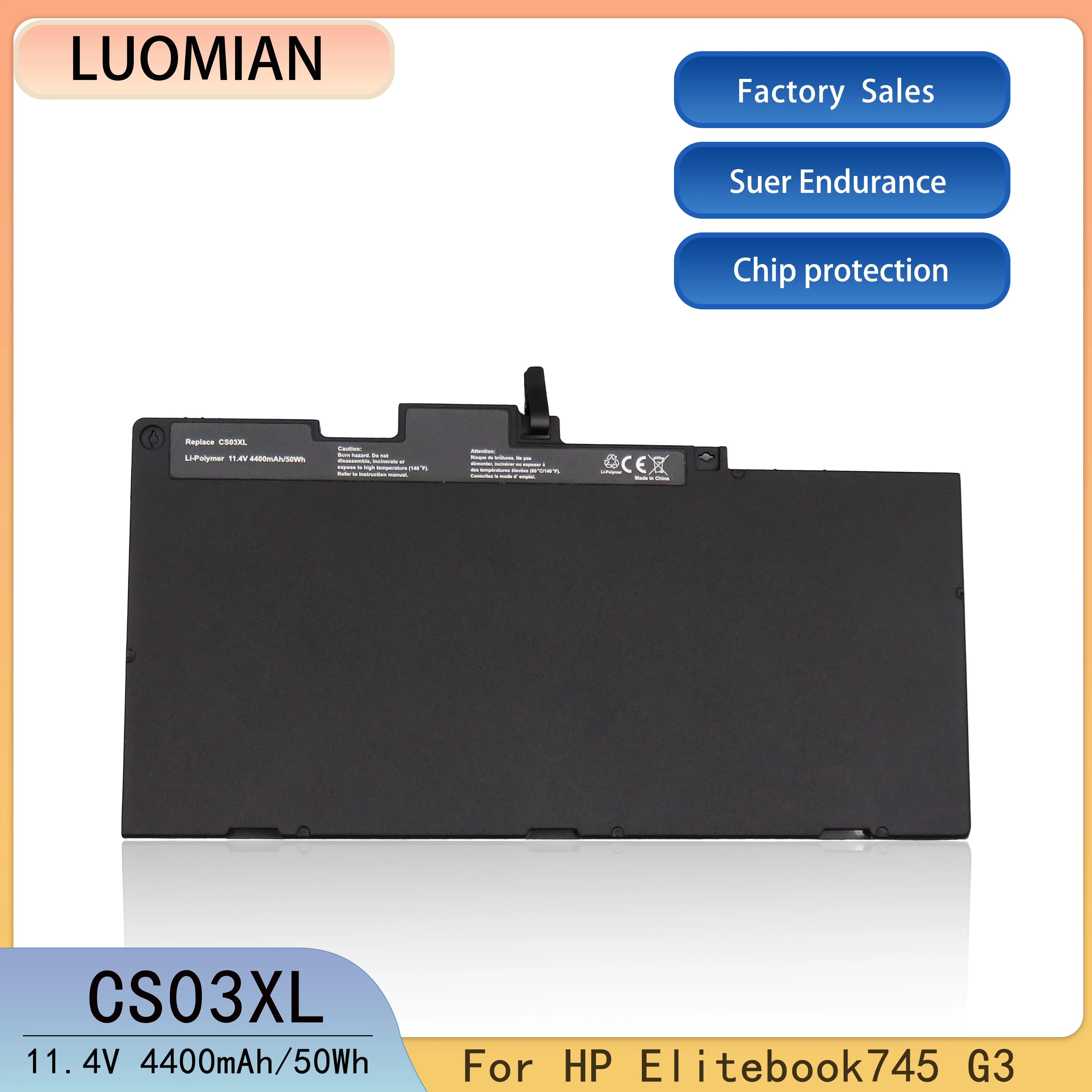 For  HP Elitebook 840 848 850 745 755 G3 G4 ZBook 15u G3 G4 Series CS03XL Laptop Battery HSTNN-UB6S 800231-141