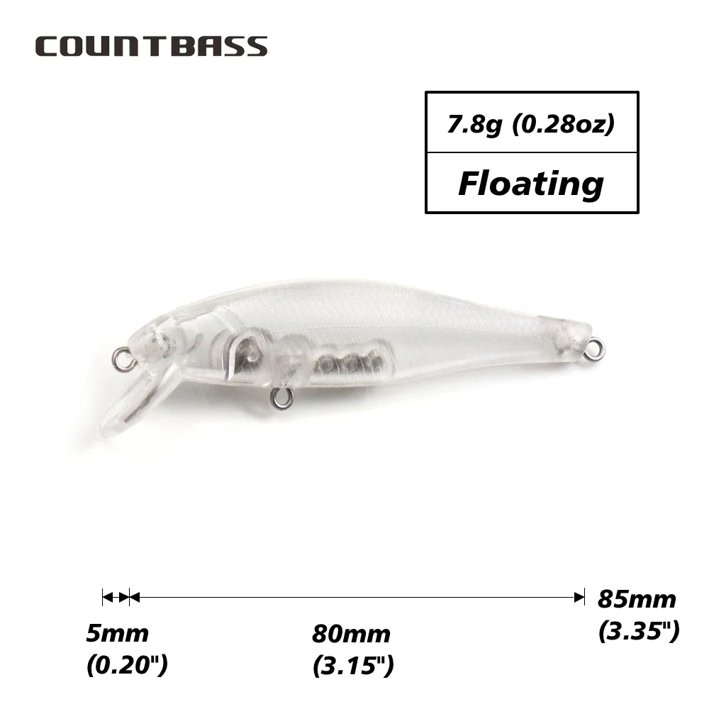 Countbass Señuelos duros flotantes blancos 80 mm - 7,8 g Wobblers - imagen 2