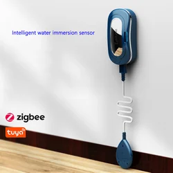 Tuya-Détecteur de niveau aste Zigbee, capteur de fuite d'eau intelligent, toilette anti-débordement, immersion d'eau, alarme de vue