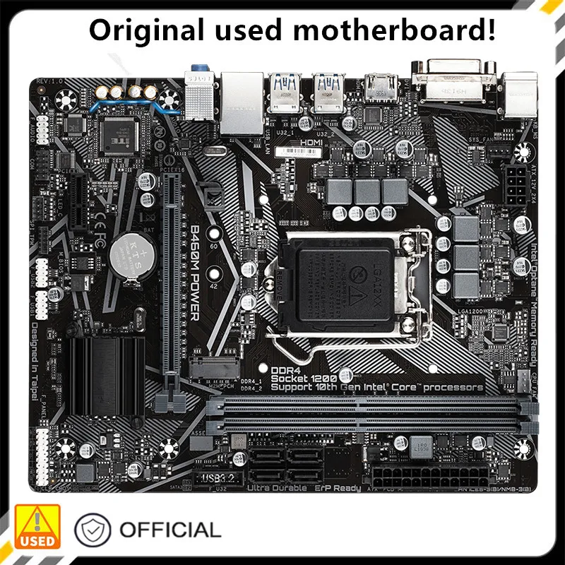 

For B460M POWER Original Used Desktop Intel B460 64GB DDR4 Motherboard LGA 1200 i7/i5/i3 USB3.0 SATA3