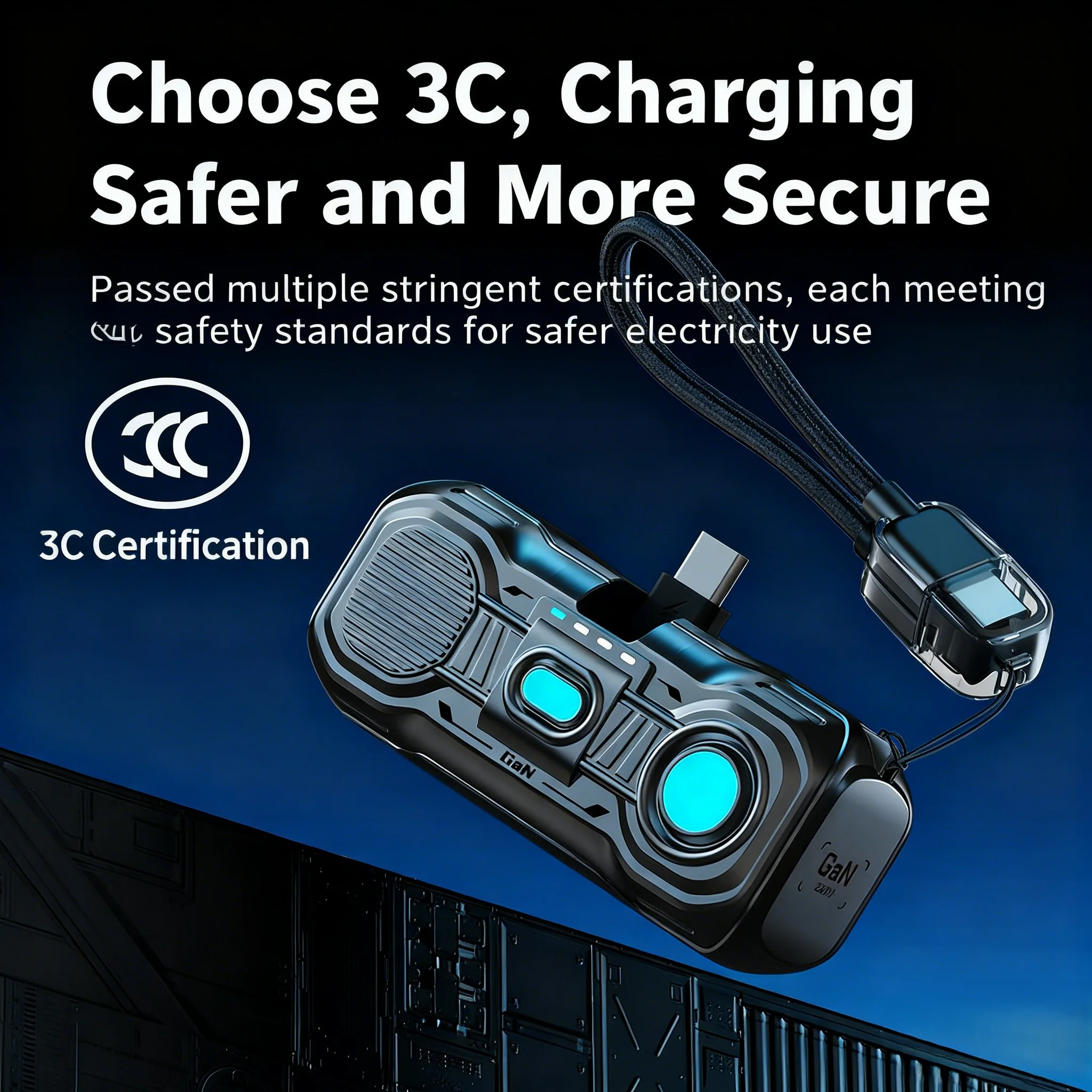 New CCC 5000mAh Mini Power Bank Portable 22.5W Fast Charging Powerbank External Battery For iPhone 12-17 Pro Airpods Samsung A16