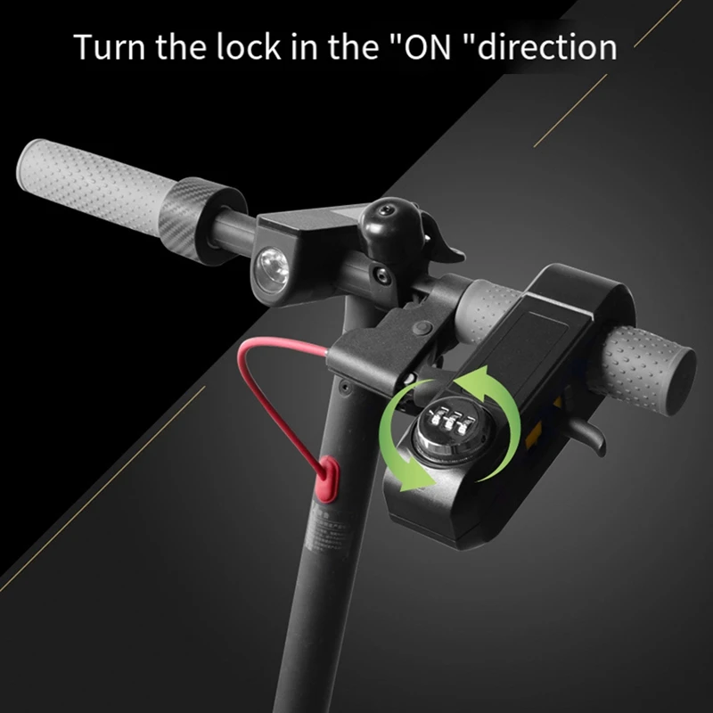 E-Scooter Grip Lock Security Safety Locks Handlebar Handset Brake Lever Disc Locking For Xiaomi M365 PRO Black Durable