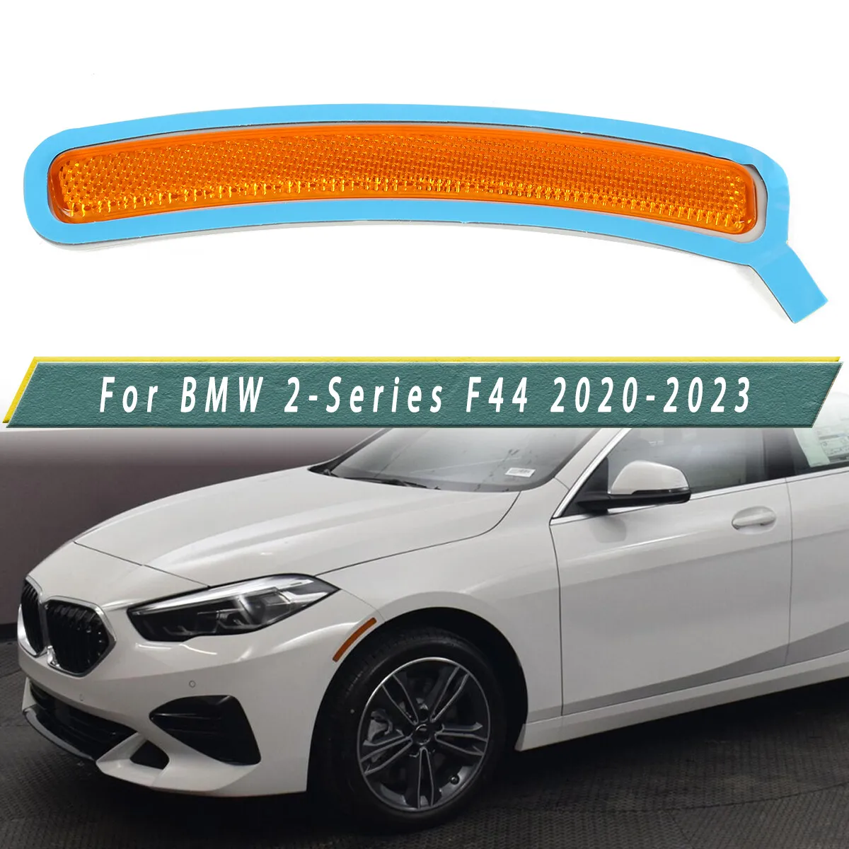 Marker Light Reflector Lamp For BMW F44 2 Series Gran Coupe 2020 2021 2022 2023 Left Side front reflection light signal trim