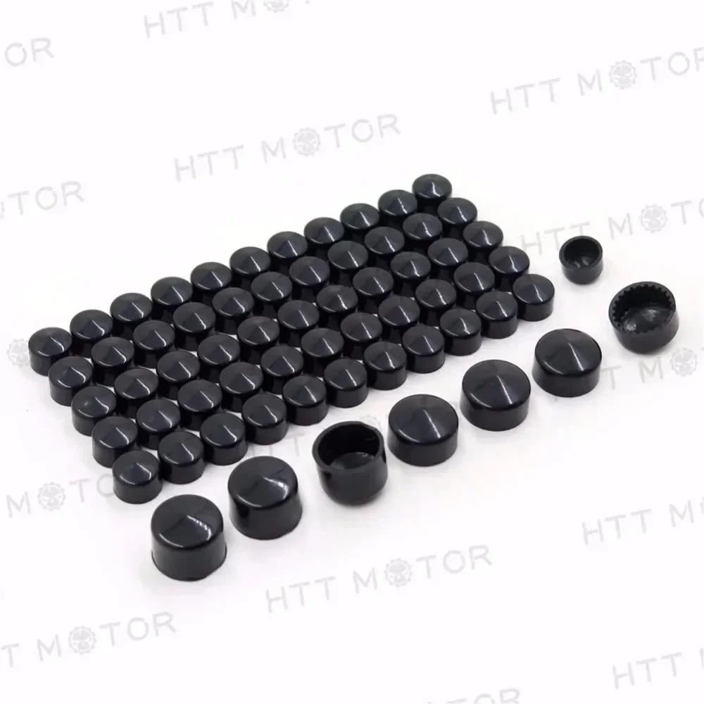 

Motorcycle Accessories 63 Pieces Caps Cover Kit For 2004-2015 Harley Sportster Engine & Misc Bolt Nut