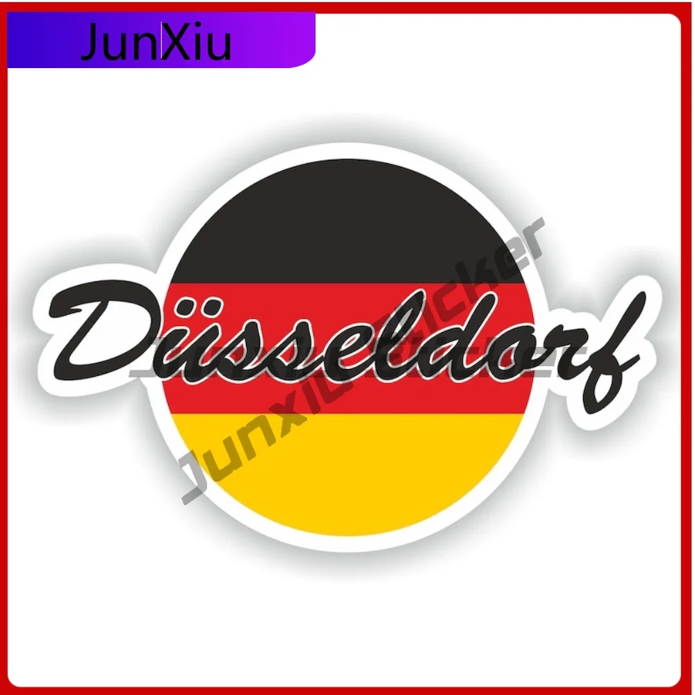 

Dusseldorf Germany City With National Flag Graphic Vinyl Decals Car Exterior Waterproof Decals Outdoor Custom Car Stickers Pvc
