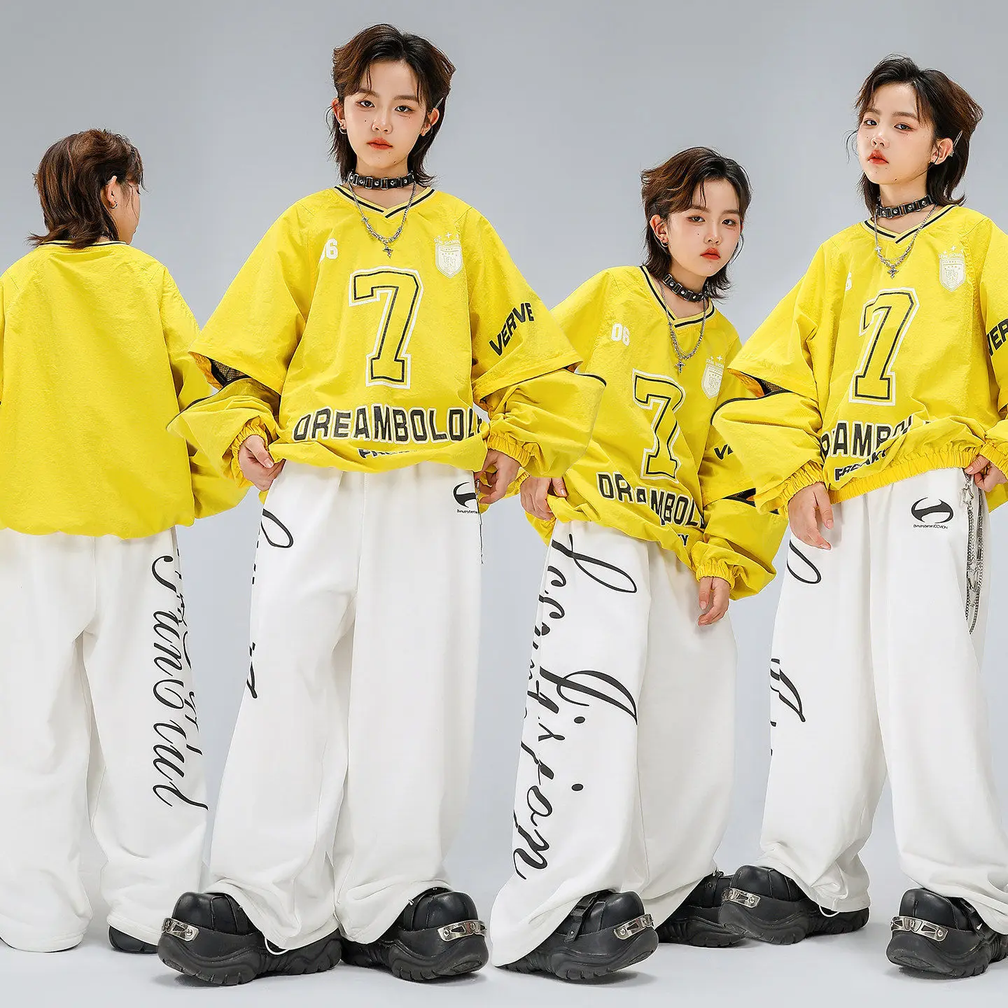 

Детская одежда в стиле хип-хоп, свободные толстовки с длинными рукавами и спортивные штаны для мальчиков, одежда для занятий джазом для девочек, одежда для выступлений в стиле хип-хоп