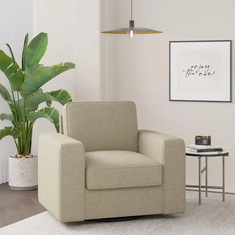 Mid-Century Modern Swivel Accent Chair - Extra Wide 36