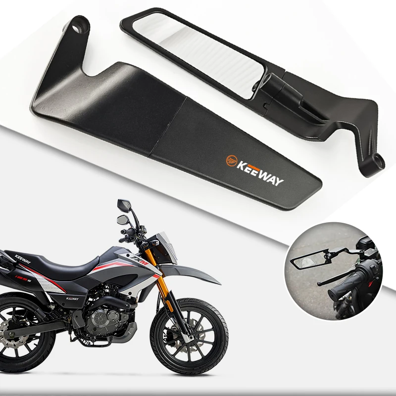 Anti-Vibration Alloy Motorcycle Mirrors Quick Installation For Keeway K-Light RKR RKV RKF Hurricane 50 Vieste 300 Cityblade