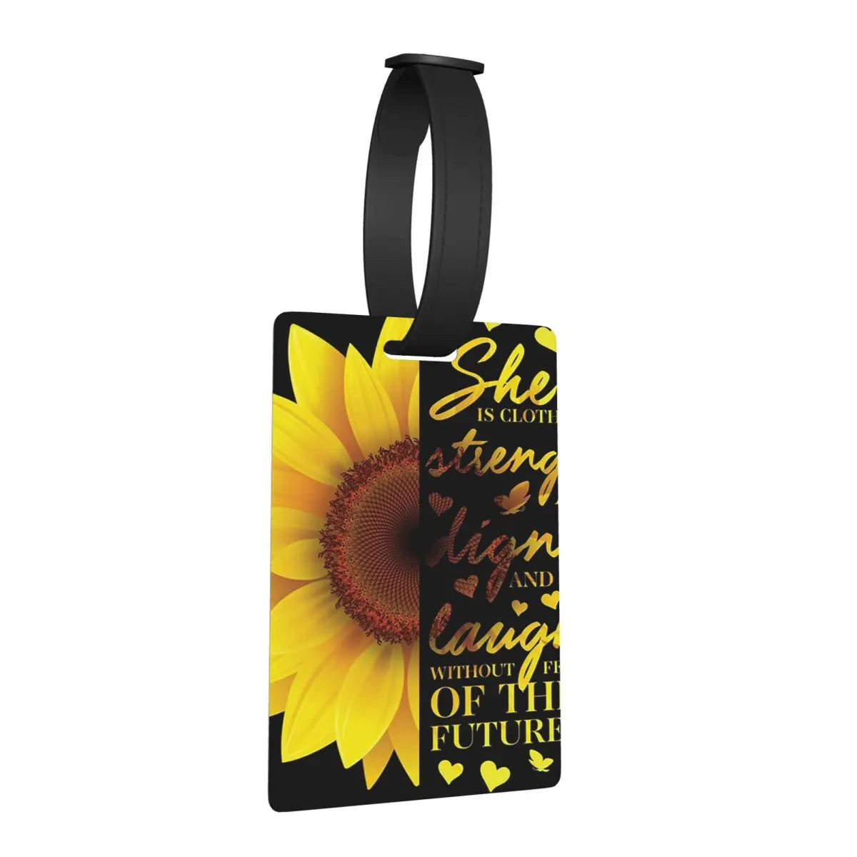 

Sunflower Christian Bible Verse Proverbs Luggage Tags Suitcase Travel Fashion Baggage Boarding Tag Label Holder ID Name Address