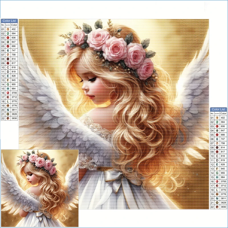 

Diamond Painting Kits New Arrivals Cute Angel With Long Blonde Hair Jewelry Cross Stitch Productos Arts And Crafts Adults Gifts