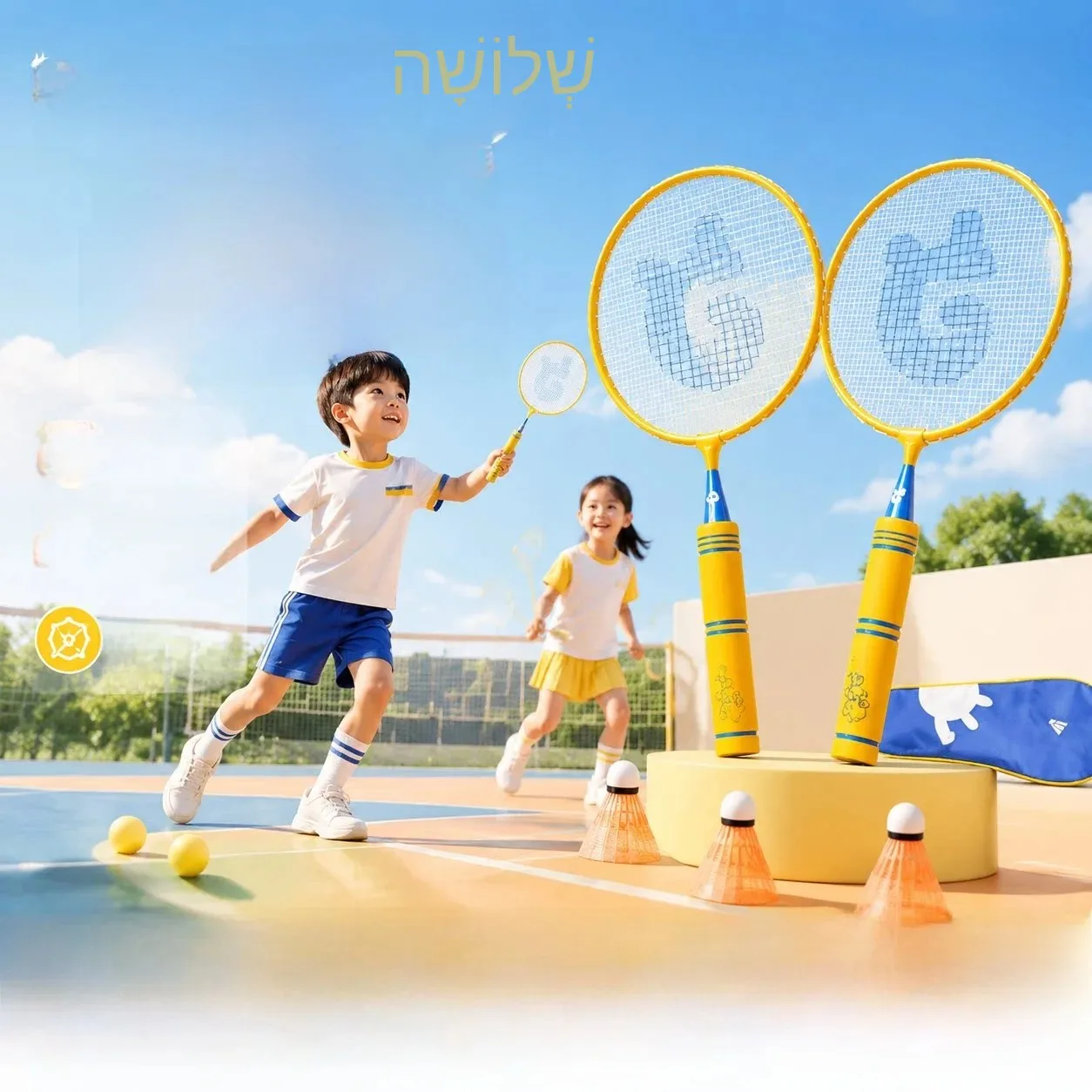 children's-badminton-racket-set-ultra-light-sensitivity-training-outdoor-interaction-parent-child-activity-lightweight-alloy