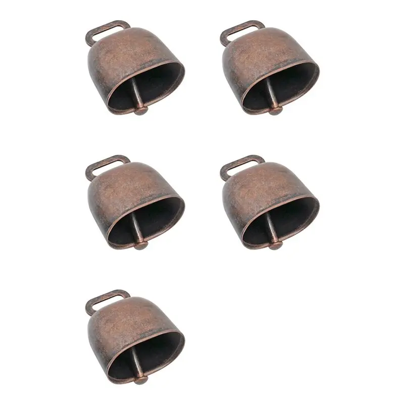 Wholesale 5X Copper Bells Cats Dogs Pets Decoration Bells Hanger Metal Iron Bells Loud Crisp Spread Farther Loud Cow Horse Sheep