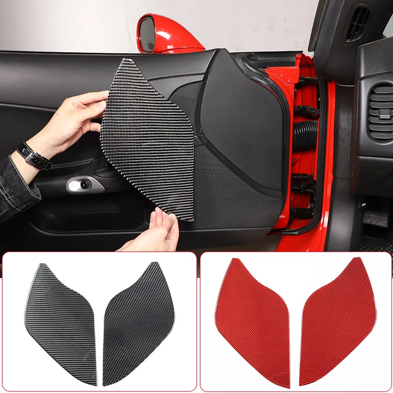 

For Chevrolet Corvette C6 2005-2013 Soft Carbon Fiber Car Door Anti-Collision Cushion Decorative Protection Sticker Accessories