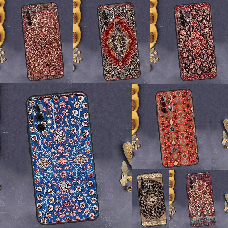 Retro Ethnic Carpets Turkish Rug For Samsung Galaxy A53 A33 A13 A52 A32 A12 A50 A31 A51 A71 A52S A54 A34 A24 A14 Phone Case