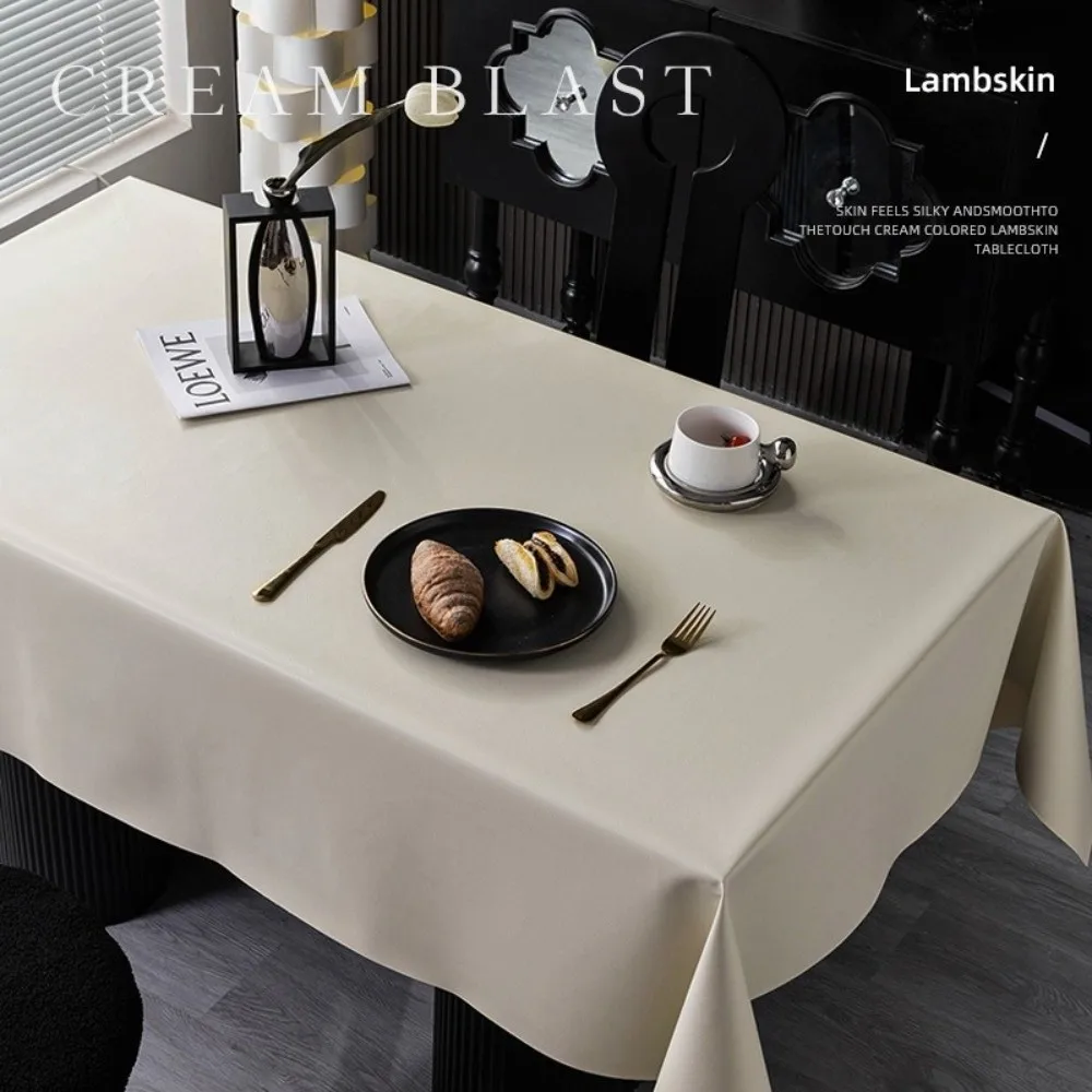 

Minimalist Style Leather Tablecloth Oil Resistant Heat-resistant Coffee Table Cloth Easy To Clean Scratch Resistant Table Mat