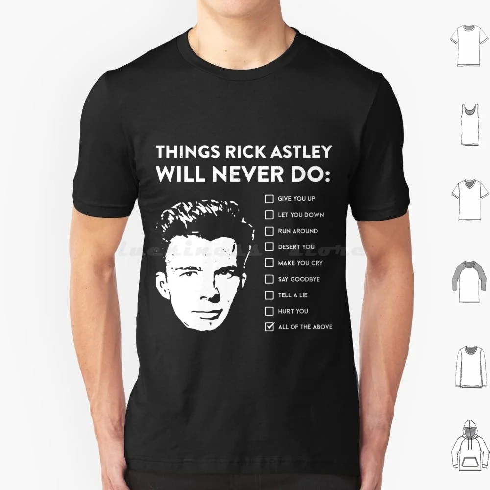Music Retro Things Rick Astley Will Never Do Halloween T Shirt Cotton Men Women DIY Print Rick Astley Never Gonna Give You Up