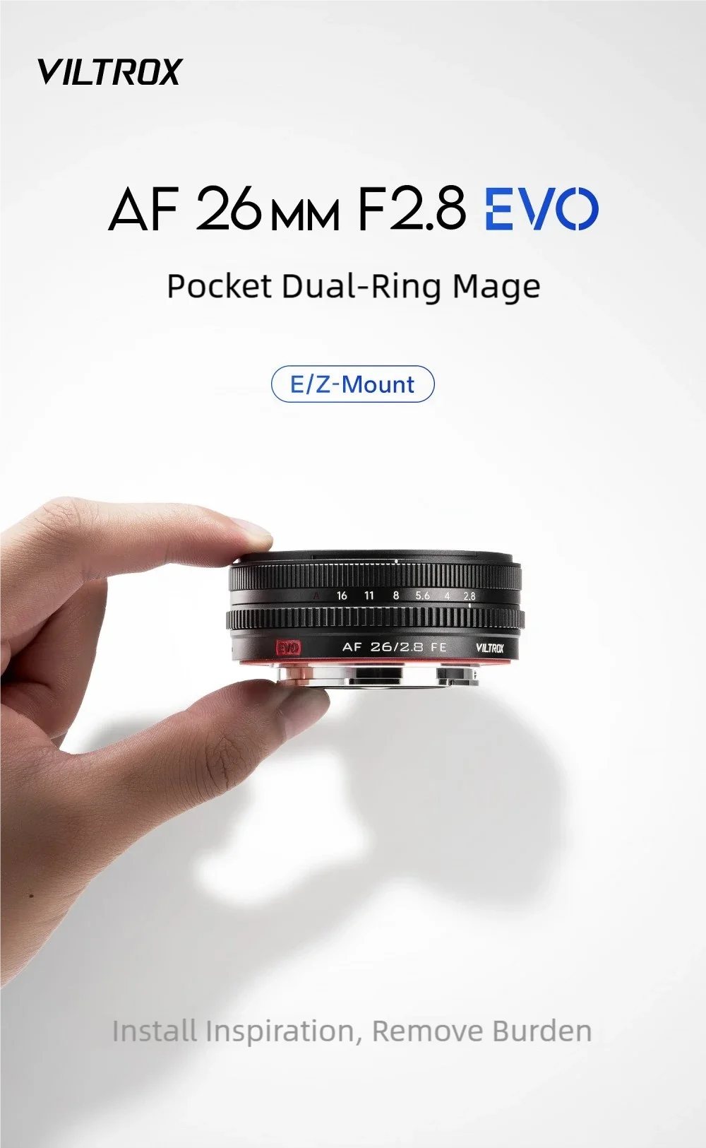 Viltrox 26mm F2.8 EVO Autofokus-Vollformatobjektiv für spiegellose Kameras mit FE-Mount / Z-Mount – Detail 1