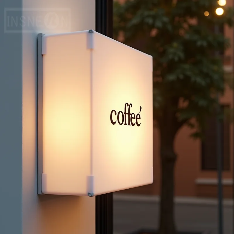 Custom Light Box For Business Outdoor Waterproof LED Sign Board Double Sided Storefront Signage Wall Hanging Illuminated Sign