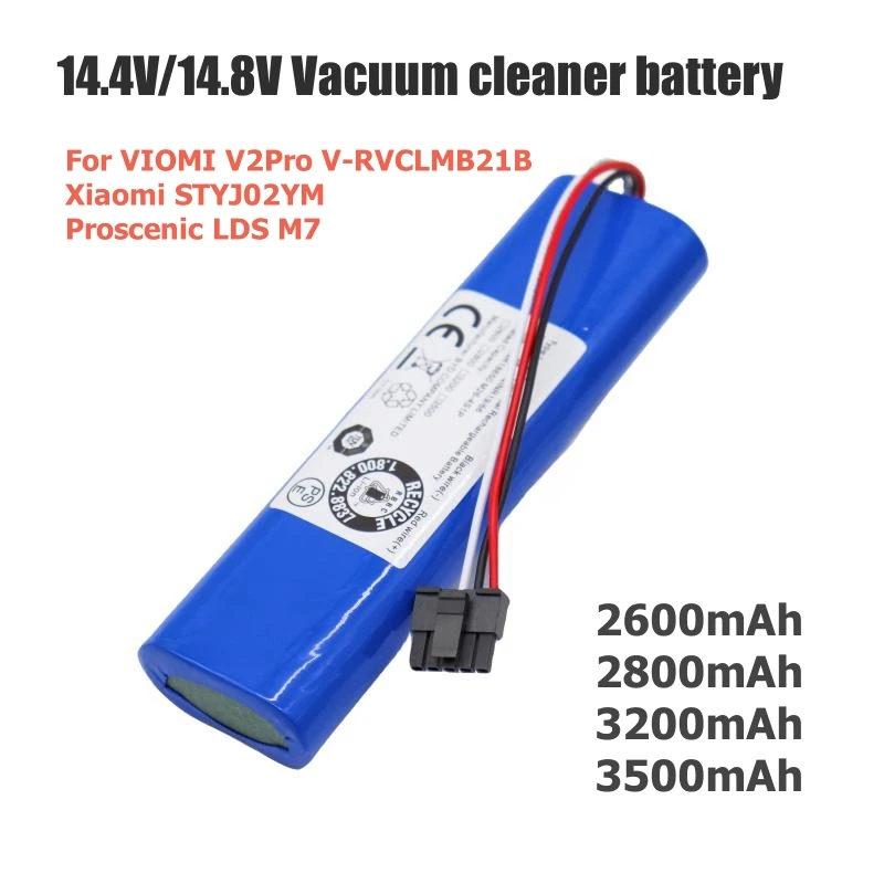 14.4V 3500mAh Rechargeable  battery For Conga 3290 3390 3490 3590 3690 3790 3890 Sweeping Mopping Robot Vacuum Cleaner