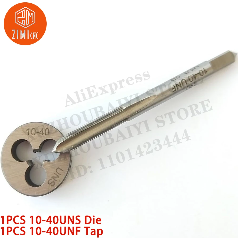 1 BUAH 10-40UNS Mati 1 buah keran 10-40UNF Keran Benang Mesin Benang Bulat Mati di Tangan Kanan HSS Lancip alat CNC mesin bubut logam alat pemotong