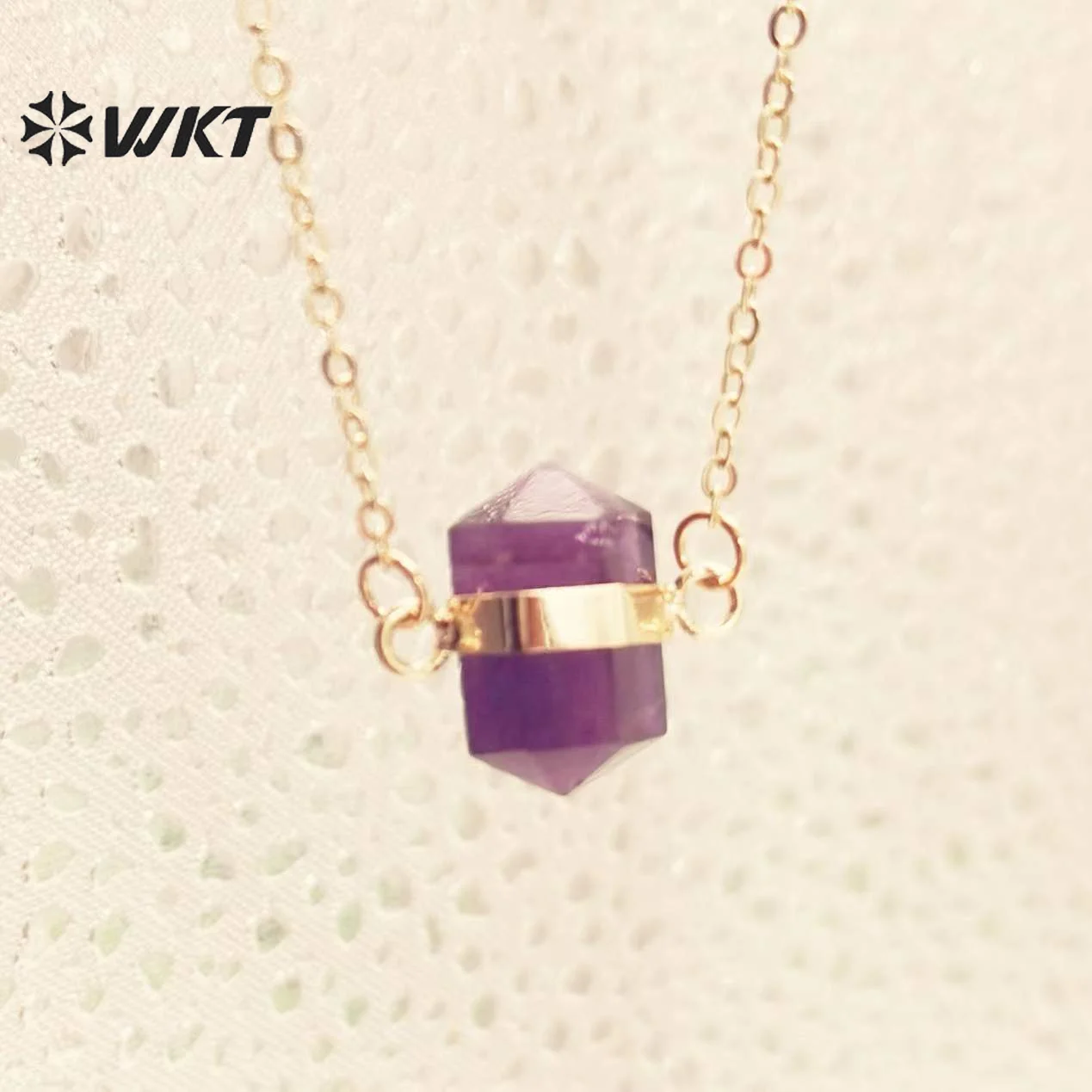 

WT-N1379 WKT 2025 Luxury Natural Crystal Colorful Crystal Beautiful Necklace for Lady Wedding Trend Jewelry Necklace Gift