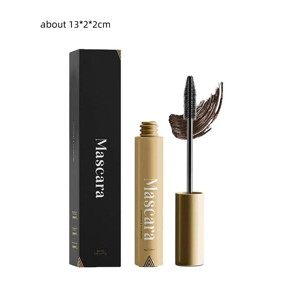 Máscara de pestañas marrón alargadora, resistente al agua y al sudor, fácil de quitar, suero para pestañas, máscara voluminizadora de larga duración para mujeres mayores
