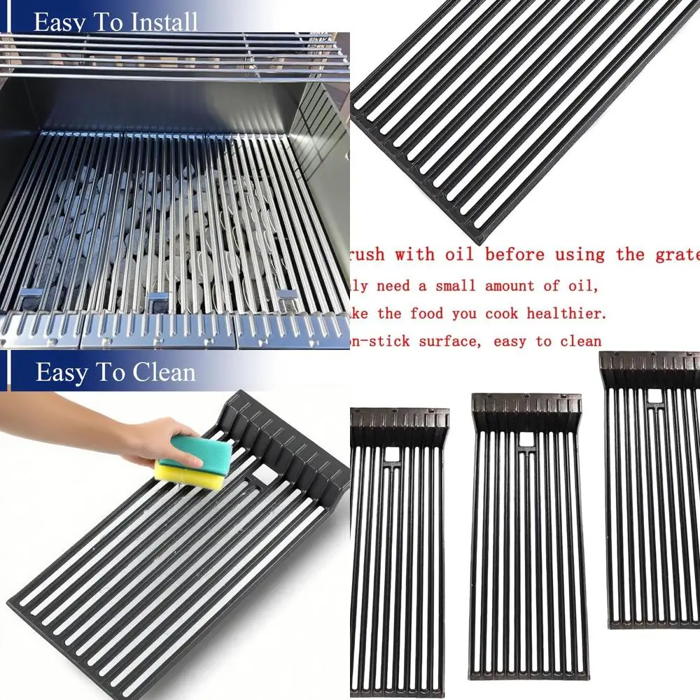 

3-Pack Cast Iron Grates for Gas Grills, Compatible with D3, P3, S3, U3, G-3 Models