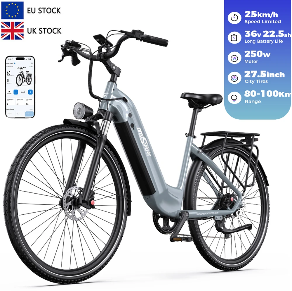 EU Onesport OT05pro Factory Urban Hybrid Electric Bicycle Woman Electrical Bicycle 250W 36V City Electric Bike Velo Electrique