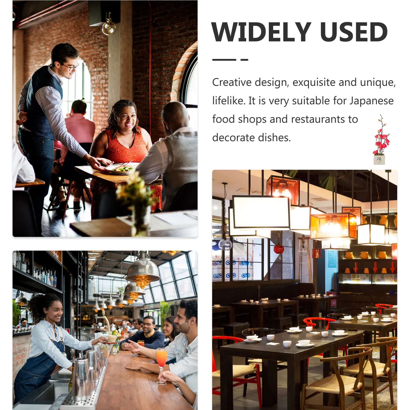 1 قطعة نباتات صناعية واقعية ديكور داخلي لوحة السوشي زخرفة طبق بارد الديكور زهرة اصطناعية ملحقات طاولة الطيور