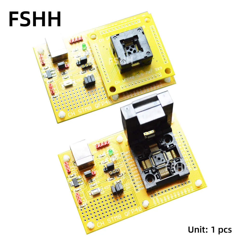 

IC test STM8-QFP48 Core board LQFP48 TQFP48 STM8A STM8S STM8L Download seat test socket Programmer adapter 0.5mm pitch