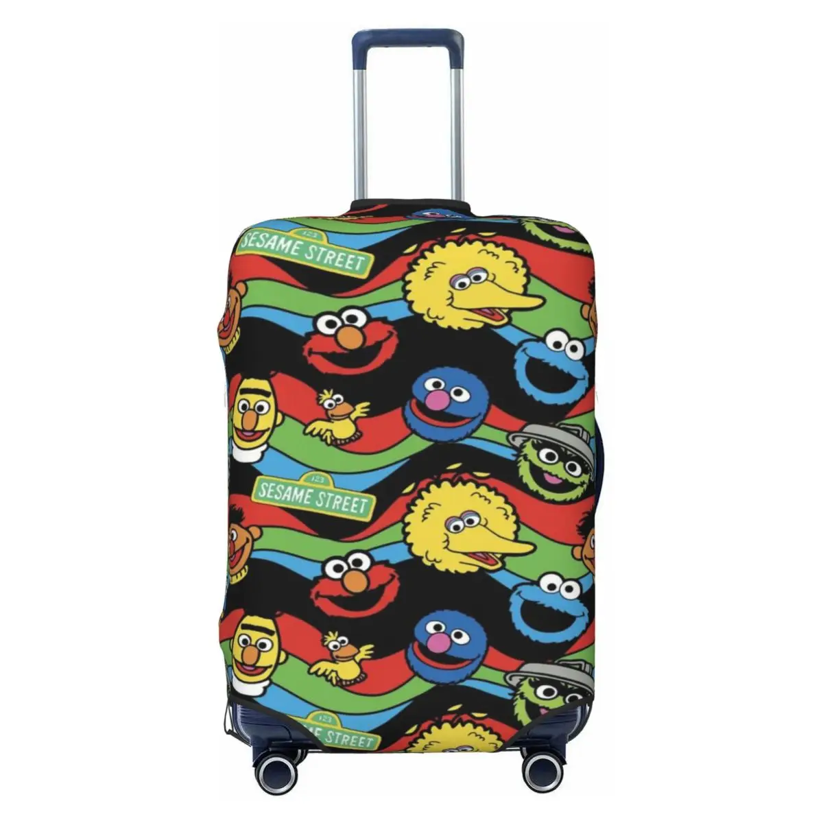 

Custom Cookie Monster Television Programs Luggage Cover Protector Fashion Travel Suitcase Protective Cover for 18-32 Inch