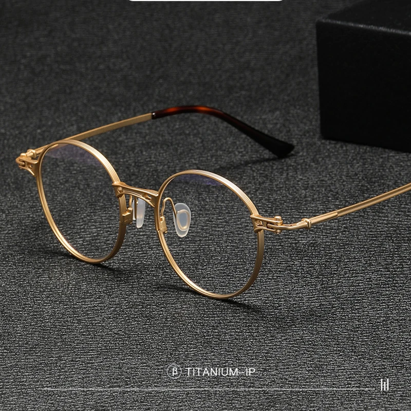 Ultralight Titanium Prescription Glasses Frame Men Retro Round Optical Myopia Eyeglasses Women Brand Design Vintage Eyewear