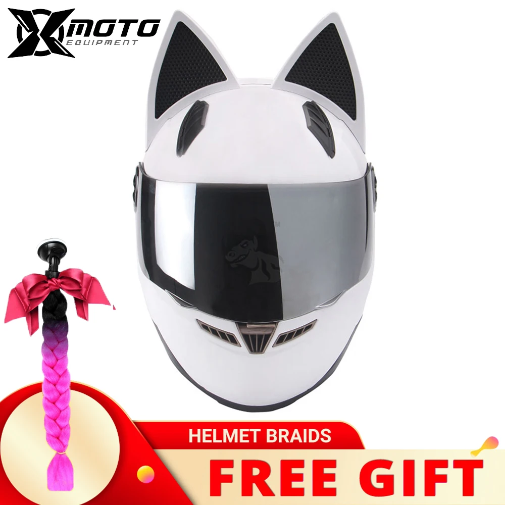 

Cat Ears Helmet Off-Road Mountain Riding Motorcycle Helmet Outdoor Road Commuter Drop Protection Off-Road Helmet Higher Quality