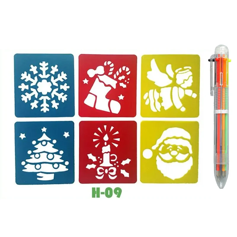 DIY Cartoon Shape Drawing Stencils for Educational Art