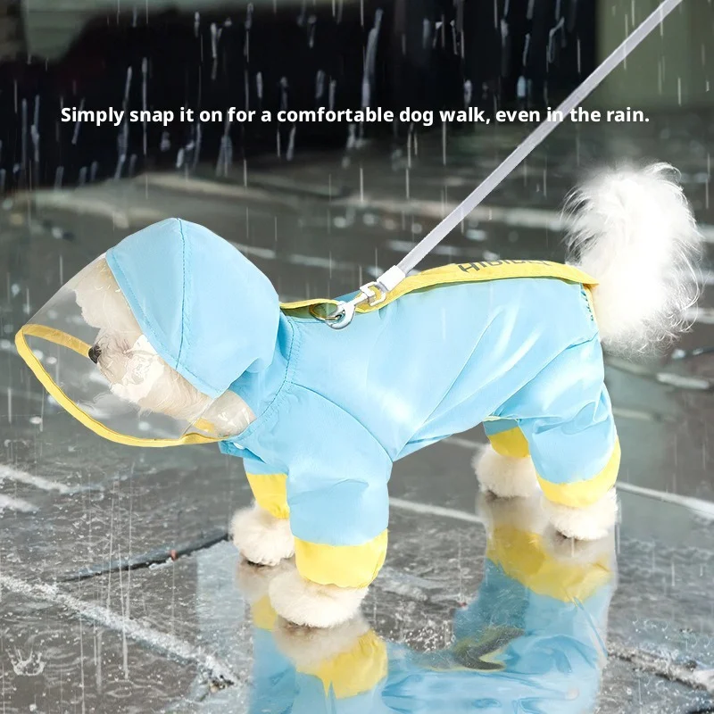 

SHINEKNOT Pet Dog Raincoat Reflective Traction Windproof And Waterproof Four Legged Full Package Small Dog Medium Dog Raincoat