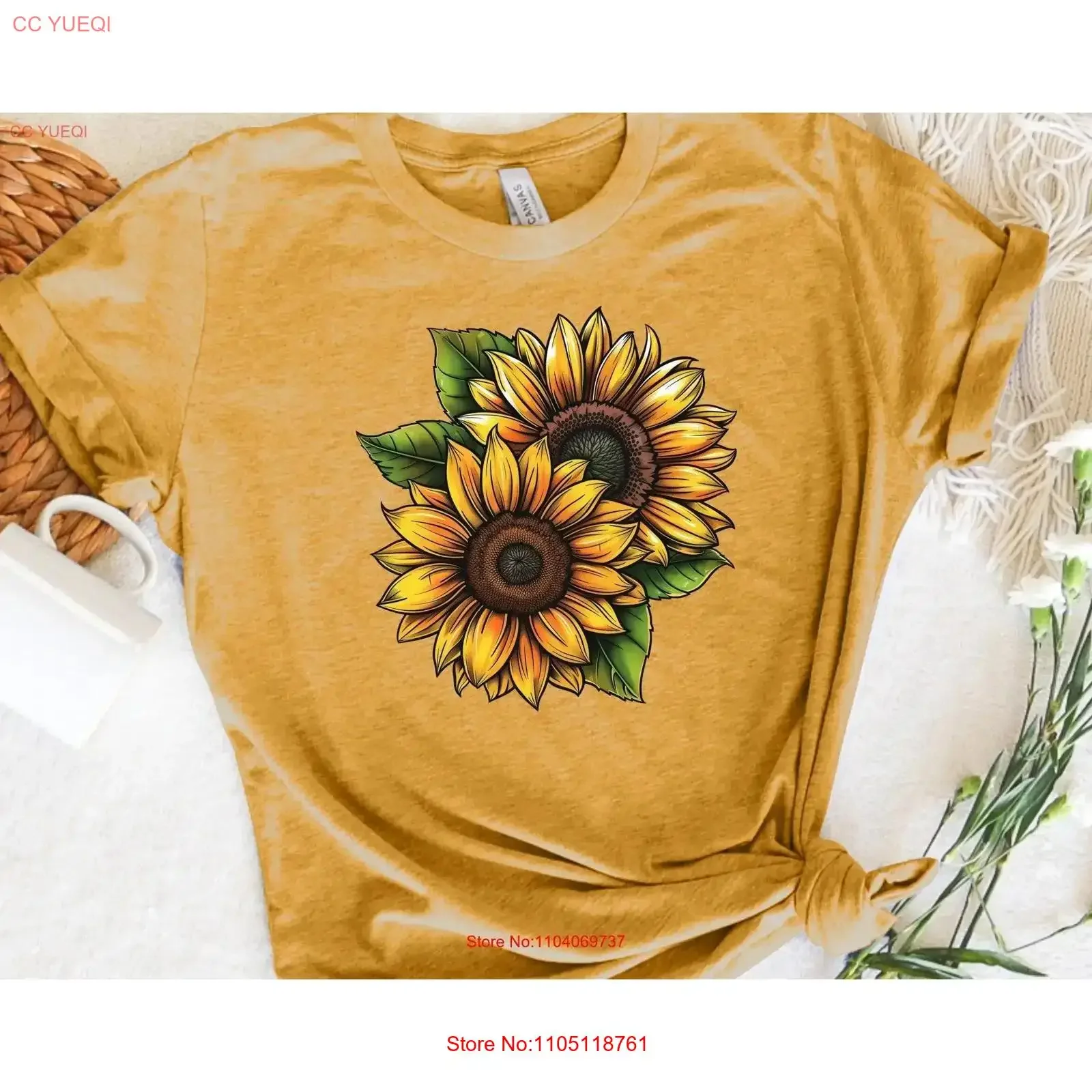 Sunflower T Shirt Women's Cottagecore Nature Lover Boho Floral Top Summer Festival Fashion Eco Friendly Clothing vintage Unisex