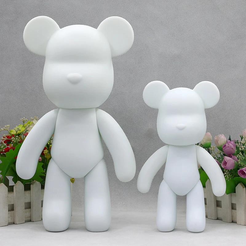 Fluid Bear White Model 23CM Graffiti Violent Bear Room Decoration Piece Diy Handmade Stick Diamond Significative Wedding Gifts