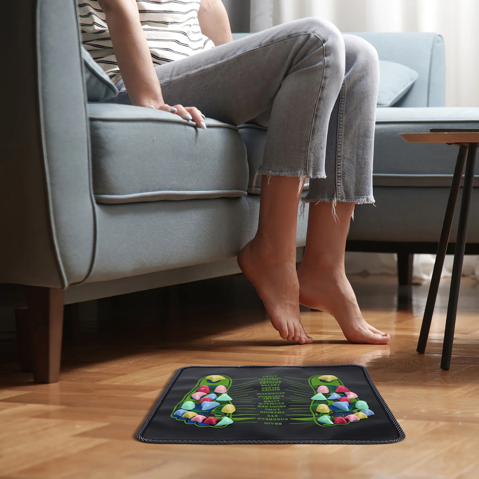 

Foot Massage Mat Reflexology Stone Acupressure Pad Soft Durable Non Slip Wear Resistant Easy Clean Portable Travel Outdoor
