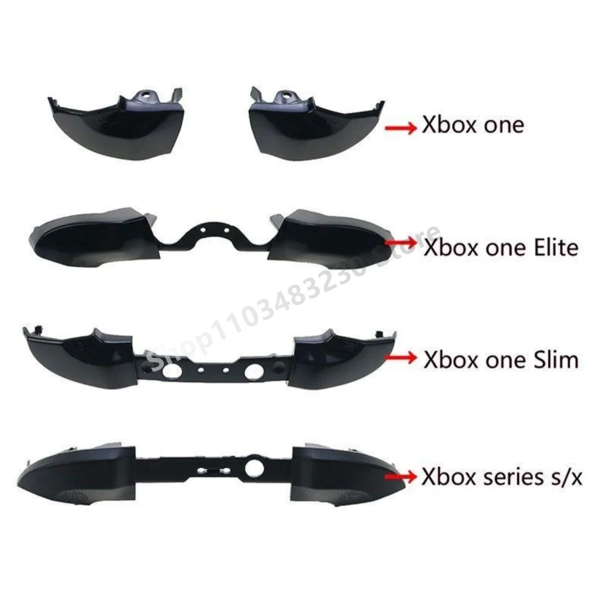 10pcs For Xbox One X S Elite Controller Replacement RB LB Bumper Trigger Buttons For Xbox Series X/S Gamepad Game Accessories