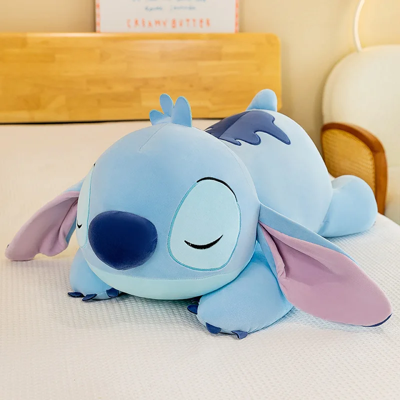 Disney Lilo and Stitch Plushie Toys Anime Crouching Style Plush Stich Dolls 60/80cm Stuffed Pillow Christmas Gifts for Childrens