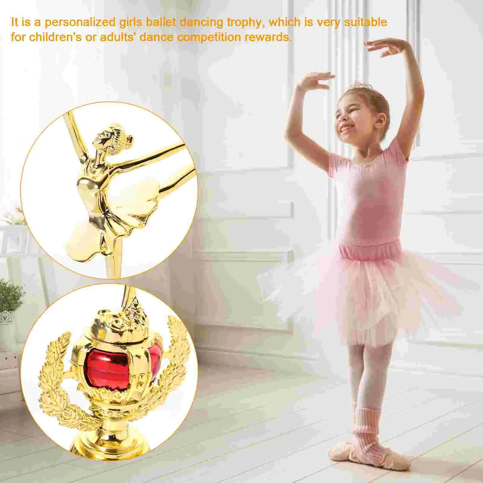 Dance Trophy Participation Football Female Award Dancing Girl Statue Ballet Party Favors Child