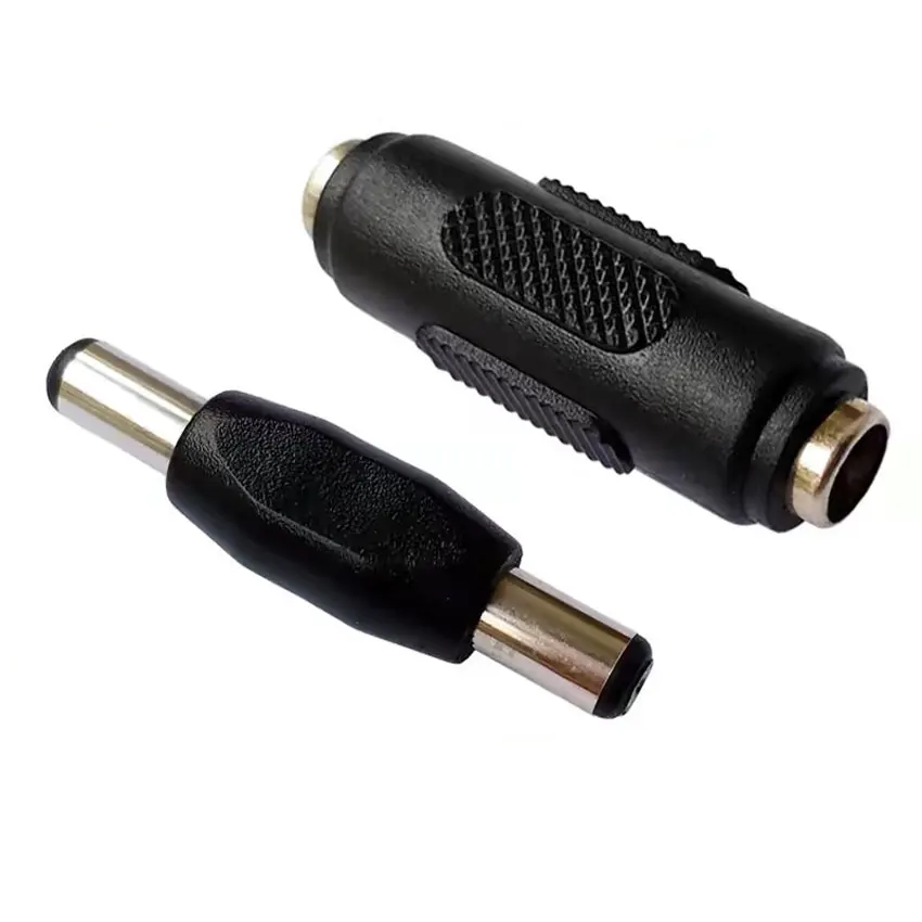 1PCS 5.5mm*2.1mm Male To Male DC Power Plug Jack and Female To Female Socket Connector For CCTV Camcer Panel Mounting Adaptor