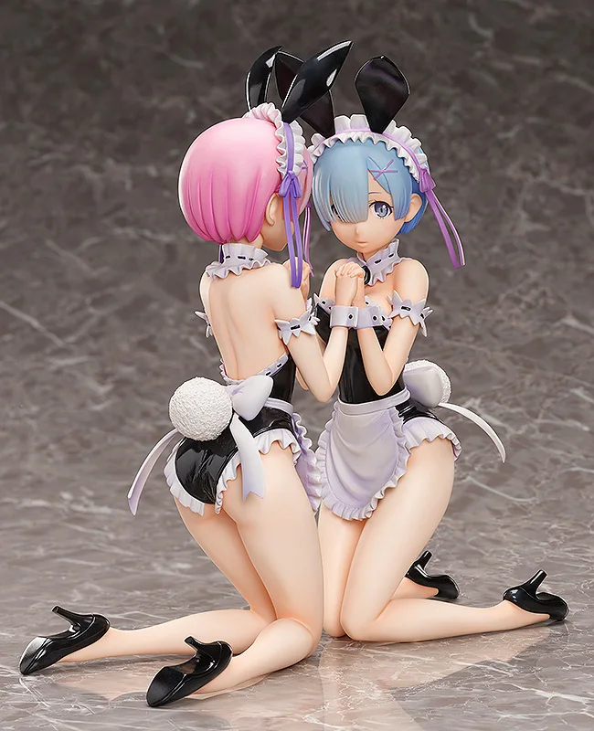 Freeing Original:Anime Re:Zero REM RAM Bunny Girl 30cm Sexy style PVC Action Figure Anime Figure Model Toys Figure Doll Gift