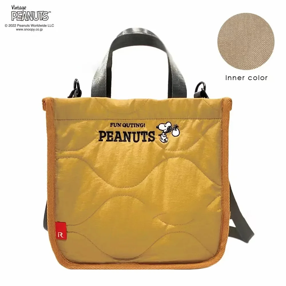 

Snoopy New Boys Girls cartoon Cotton Cross Body Bag cartoon shoulder messenger bag Cute Embroidered Handbag