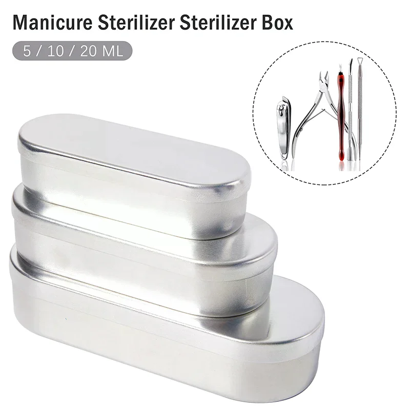 1Pcs Manicure Sterilizer Sterilizer Box Dental Nail Tool Tray Container Resistant High Temperature Sterilizer
