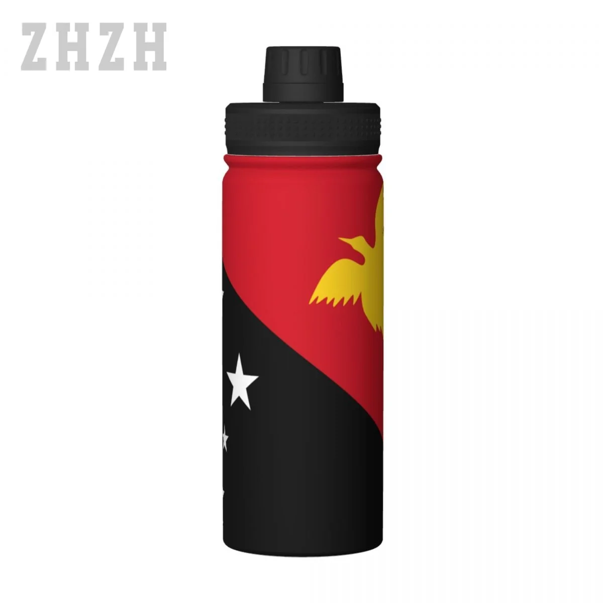 Unisex Sports Water Thermos Bottle Papua New Guinea Flag 304 Stainless Steel Double-layer Insulation Cold And Hot Travel