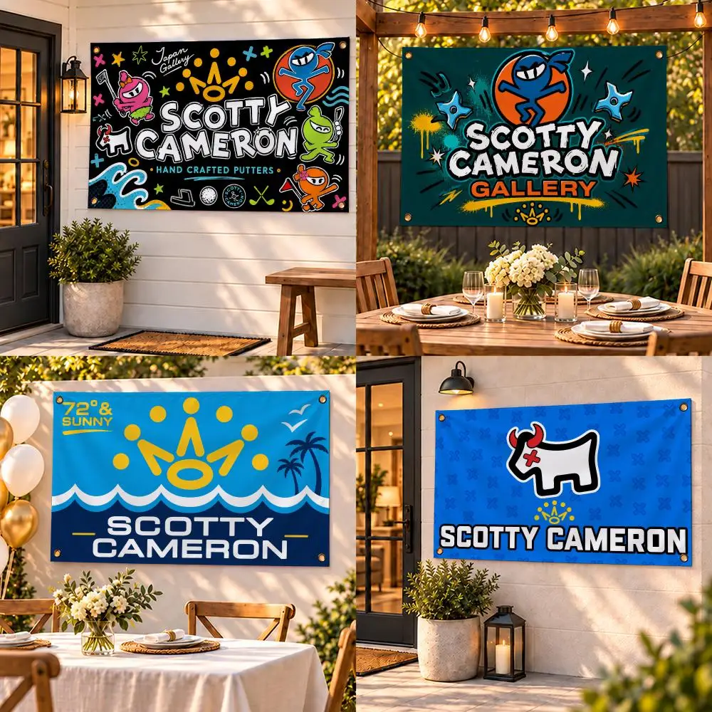S-Scotty C-Cameron Flags Custom Wall Hanging Background Art Banner for Bedroom Home Living Room Outdoor Decor