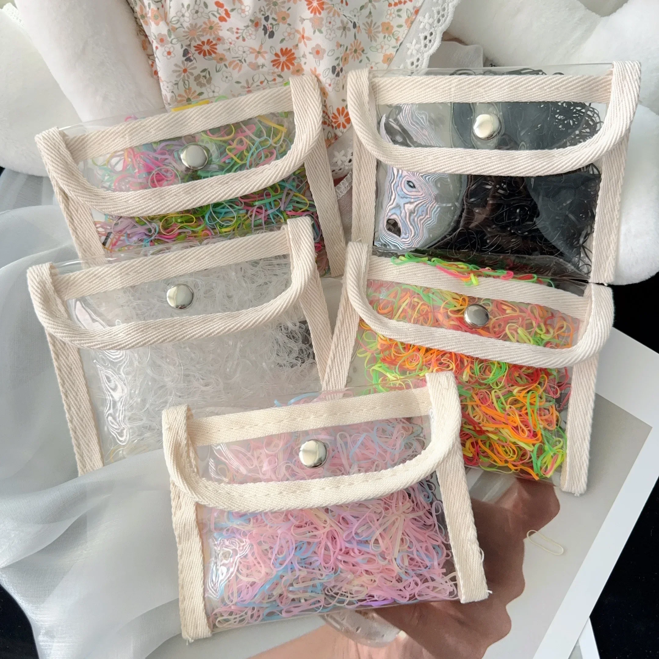 

1000 шт./компл. резинки для волос, красочные одноразовые резинки, повязка на голову, детские аксессуары для волос, детские ленты-держатели для хвоста