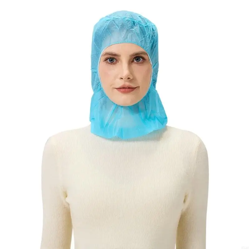 100Pcs Disposable Beard Hair Net Full Face Hood Cap Unisex Service HX6C