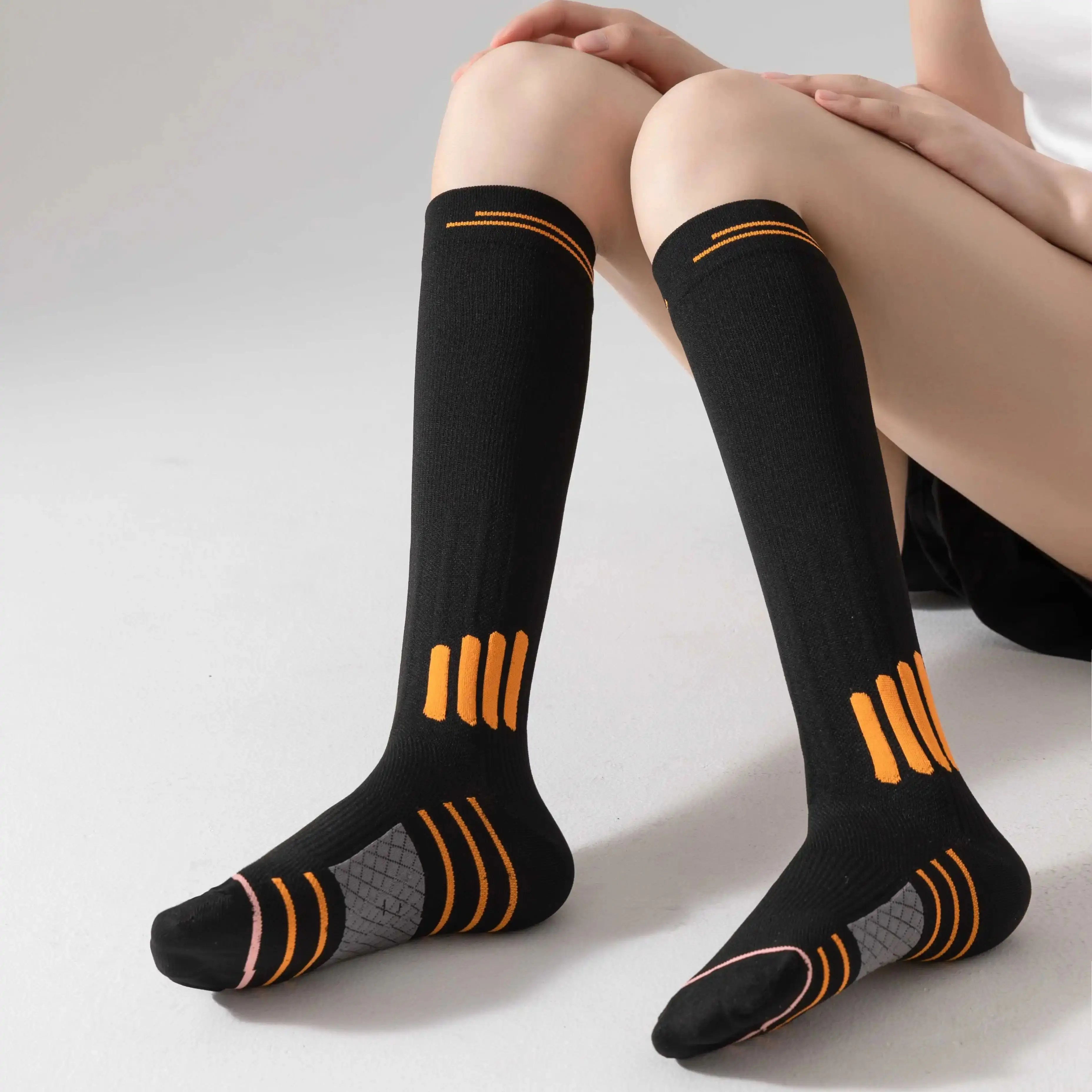 Sports pressure socks, mid tube yoga, running, jumping rope, fitness, aerobics, slimming legs, versatile calf socks